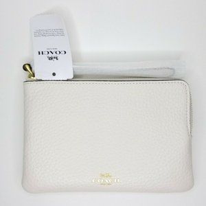 Coach Zip Pouch Wristlet - Chalk -NWT/NIB